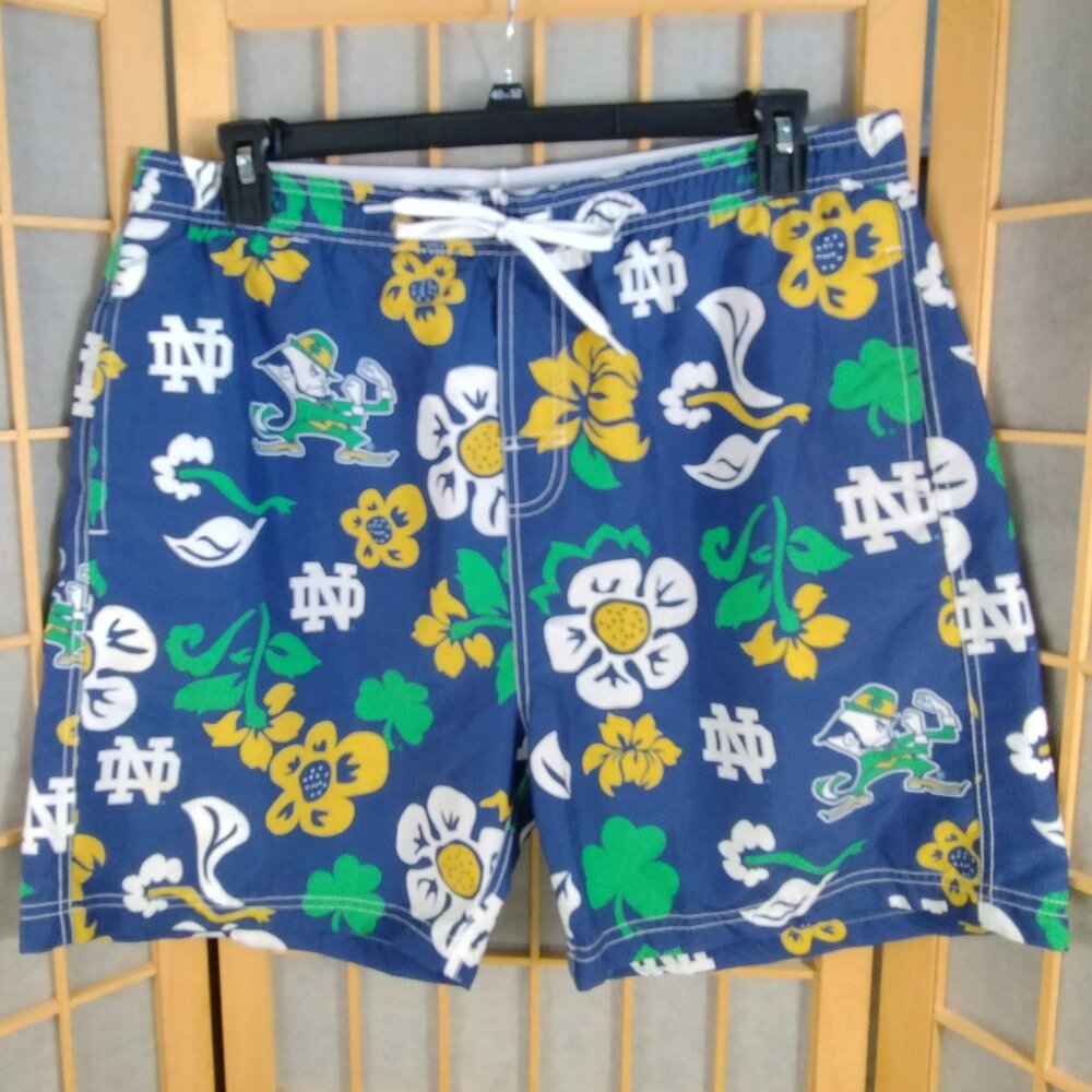Wes and Willy Notre Dame Board Shorts Lined Size 2XL